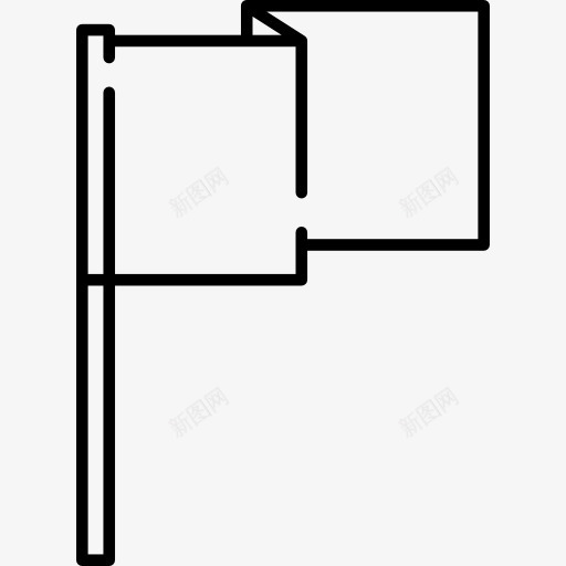 白挥舞旗帜的图标png_新图网 https://ixintu.com 和平 国家 地图和国旗 旗杆 民族
