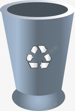 清洁工具垃圾分类收集桶元素矢量图素材