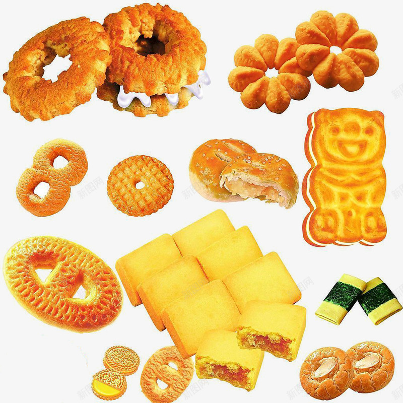 饼干甜点png免抠素材_新图网 https://ixintu.com 卡通饼干 圆形饼干 甜点 食物 饼干素材