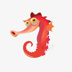 红色海马海马造型高清图片