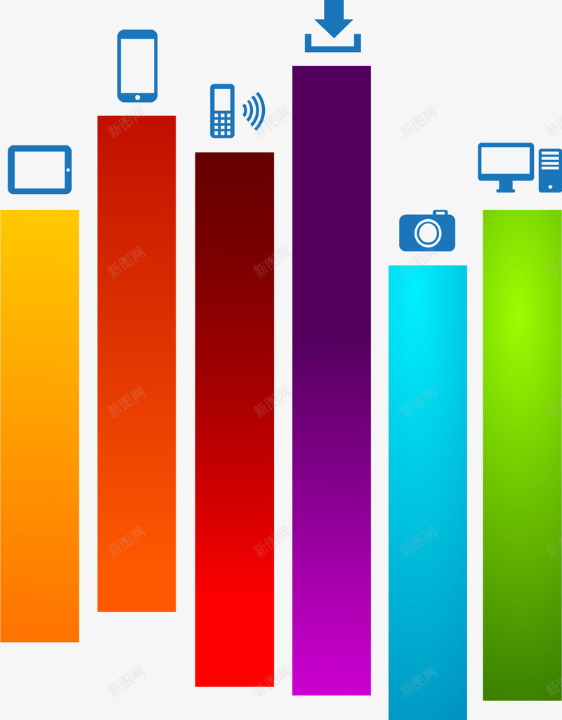 彩色数码指标png免抠素材_新图网 https://ixintu.com 占比 彩色指标 数码产品 电脑 百分比 科技