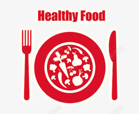 健康美食西餐餐具图标图标