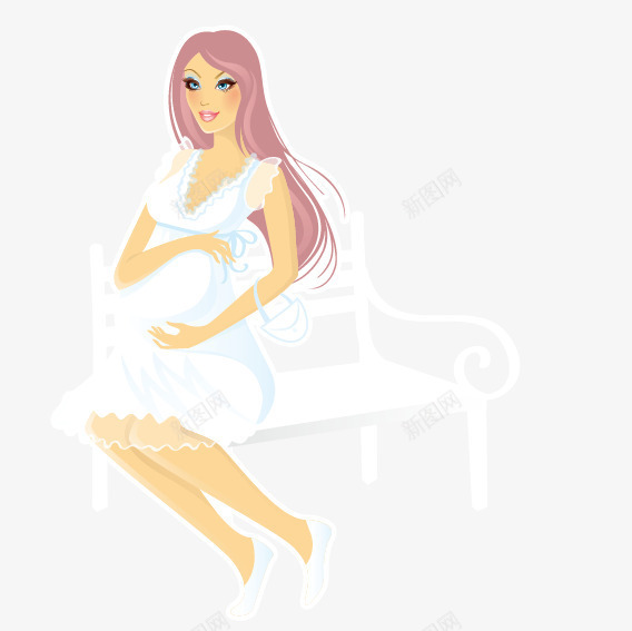 坐着的孕妇png免抠素材_新图网 https://ixintu.com 坐椅 坐着的孕妇 孕妇 沙发