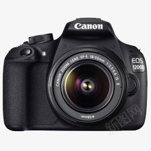 佳能EOS1200D套机png免抠素材_新图网 https://ixintu.com 产品实物 佳能 数码相机 相机 黑色