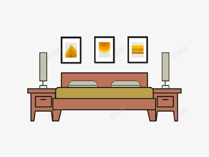 卡通客厅沙发png免抠素材_新图网 https://ixintu.com 客厅 摆设 沙发 装饰画