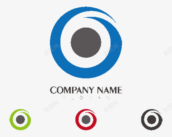 圆形商标图标png_新图网 https://ixintu.com 免费png 创意logo图形 商业标志 简约标志