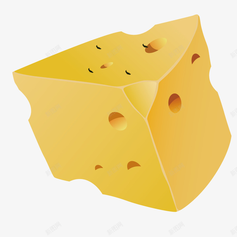 黄色奶酪png免抠素材_新图网 https://ixintu.com 形状 手绘 甜品 立体 食物