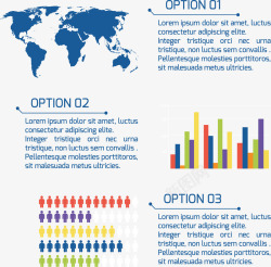 地图分布信息图表素材