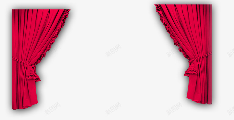 红色幕布元素png免抠素材_新图网 https://ixintu.com 促销元素 幕布 活动元素 海报元素 海报装饰 红色