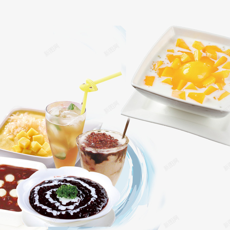 甜品饮料psd免抠素材_新图网 https://ixintu.com 甜品 素材 食物 饮料