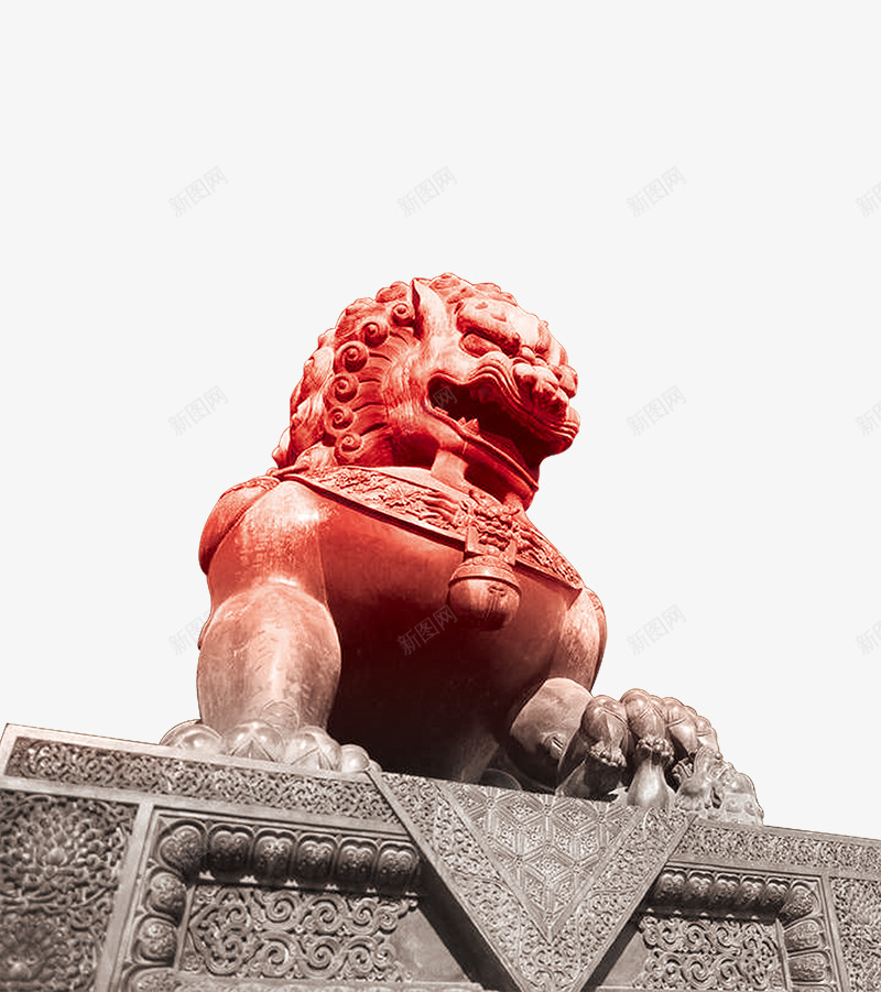 地产石狮子png免抠素材_新图网 https://ixintu.com 地产石狮子 广告 海报 狮子雕像