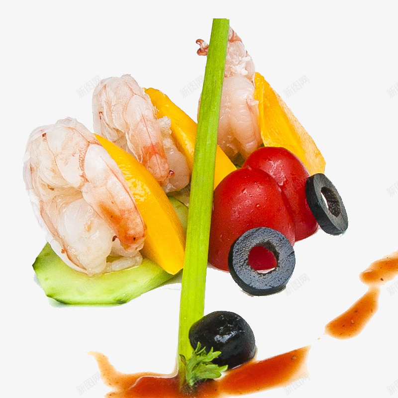 鲜虾沙拉png免抠素材_新图网 https://ixintu.com 冻盘 开胃菜 沙拉 美食 西餐 鲜虾