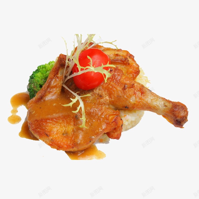 鸡腿法国菜png免抠素材_新图网 https://ixintu.com 产品实物 法国菜 美味 美食 西餐 食物 鸡腿