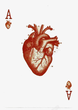 心脏扑克牌A素材