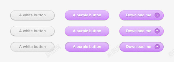 紫色系按钮合集PSD源文件png免抠素材_新图网 https://ixintu.com ui按钮设计 按钮合集 紫色按钮