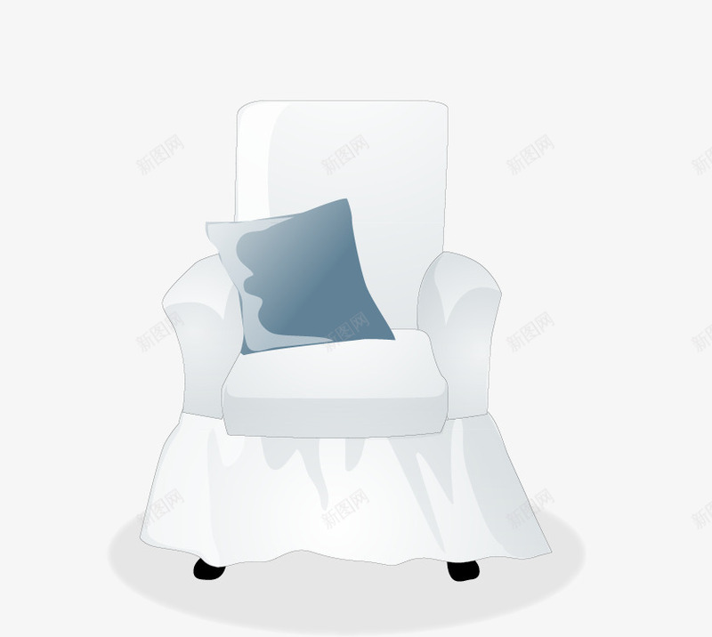 手绘单人沙发png免抠素材_新图网 https://ixintu.com 单人沙发素材 卡通沙发 手绘沙发 沙发