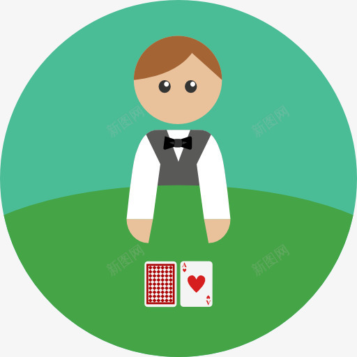 Croupier图标png_新图网 https://ixintu.com 扑克 用户 赌 赌博 赌场