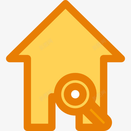 房子图标png_新图网 https://ixintu.com 家居 建筑 房地产 房子 搜索 放大镜