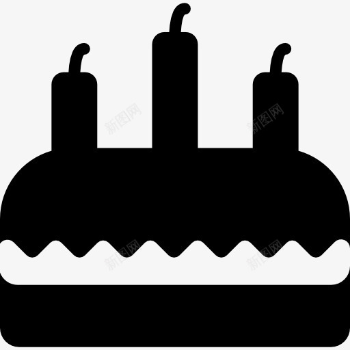 有三支蜡烛的蛋糕图标png_新图网 https://ixintu.com baker 甜点 生日蛋糕 蜡烛 面包 食品