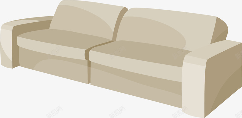 长长的沙发矢量图ai免抠素材_新图网 https://ixintu.com 卡通 客厅 手绘 沙发 白色 舒适 高级 矢量图