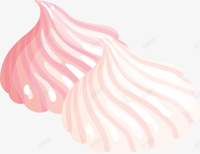 两朵手绘粉色奶油矢量图eps免抠素材_新图网 https://ixintu.com 奶油PNG 甜点 矢量奶油 粉色 粉色乃哟 矢量图