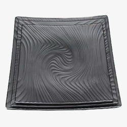 黑色的方黑色方形底纹简约家用陶瓷盘子高清图片