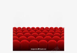 整齐沙发电影院红色沙发高清图片
