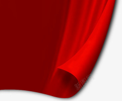 窗帘布背景透明红色窗帘布高清图片