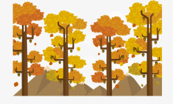 高树秋季景观高树背景图矢量图高清图片