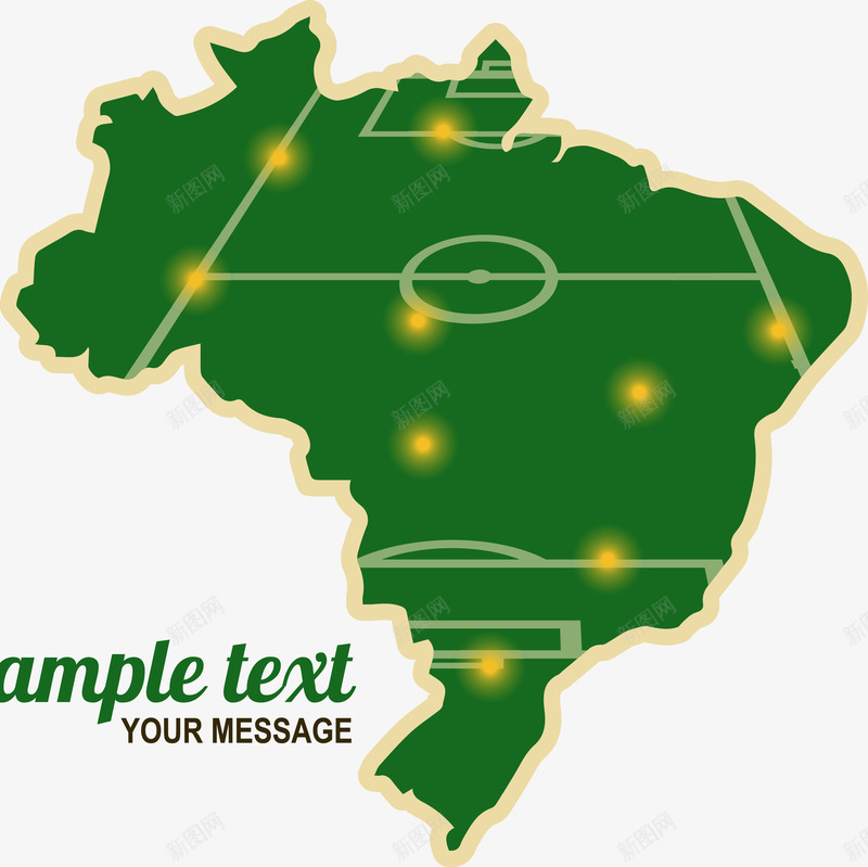 巴西足球场地图png免抠素材_新图网 https://ixintu.com 地图 巴西 足球场