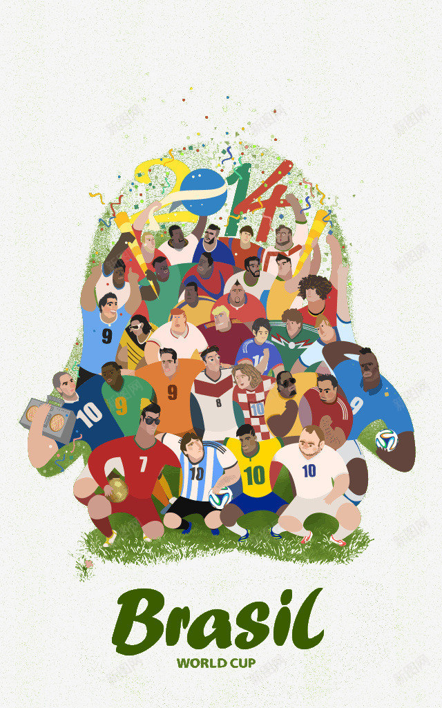 巴西足球png免抠素材_新图网 https://ixintu.com 人物 卡通 喝彩 喝彩图案 平扁图形 球衣 足球