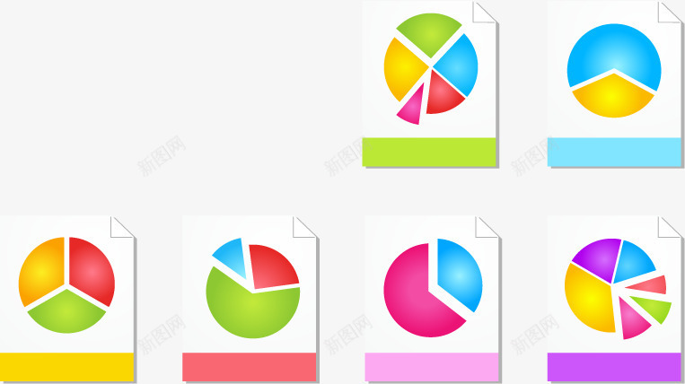 饼型图分类png免抠素材_新图网 https://ixintu.com 3D 漂亮 高清
