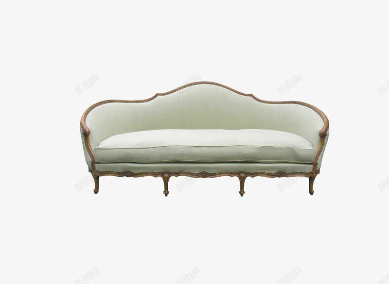 欧式沙发png免抠素材_新图网 https://ixintu.com 家具 居家 欧式 沙发 米白色