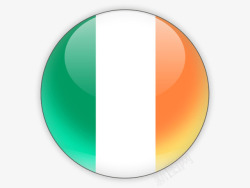 爱尔兰圆形国旗素材