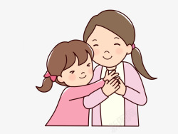 拥抱的母女母亲节幸福拥抱的母女高清图片