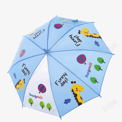 儿童雨伞实物图png免抠素材_新图网 https://ixintu.com 卡通雨伞 折叠伞 蓝色雨伞
