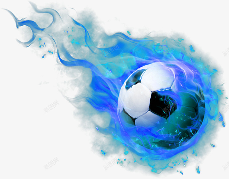 创意感足球png免抠素材_新图网 https://ixintu.com 体育 圆形 球 蓝色 运动