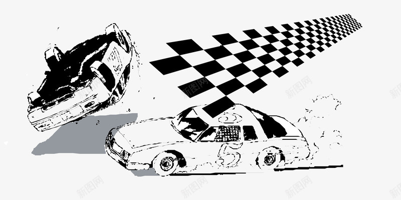 案赛车旗帜png免抠素材_新图网 https://ixintu.com 卡通 图案 方程式赛车旗帜 赛车旗帜
