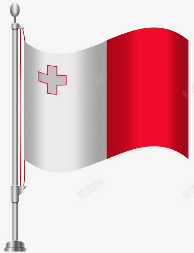 马耳他国旗png免抠素材_新图网 https://ixintu.com 国旗 旗帜 白色 红色 马耳他