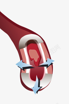 手绘动漫血管图案图标png_新图网 https://ixintu.com 动漫血管 图标 手绘图 方向 流淌的 箭头 血液