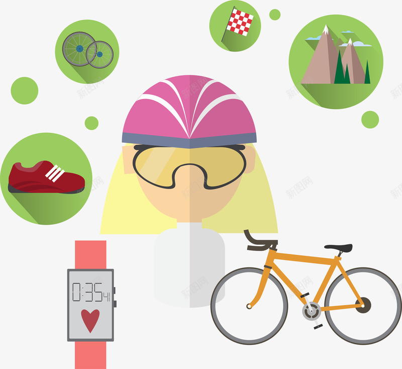 自行车运动图标集合矢量图eps_新图网 https://ixintu.com 图标 矢量图形 自行车 自行车图标 自行车运动 运动 运动图标 集合 矢量图