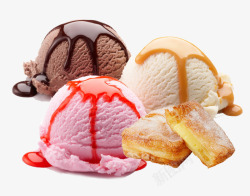 冰淇淋和面包素材