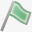 绿色小旗帜图标图标