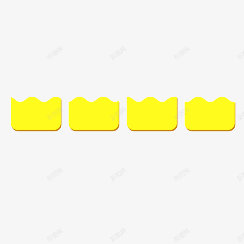 方形分类文案背景底色图标png_新图网 https://ixintu.com 四个图标 文案底色 方形分类 黄色图标
