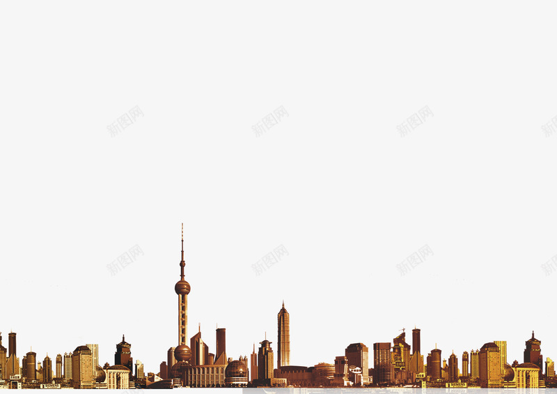 高楼建筑背景png免抠素材_新图网 https://ixintu.com 地产 城市 建筑 棕色 高楼建筑