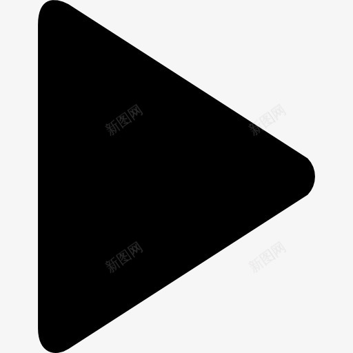 玩黑三角符号的多媒体接口图标png_新图网 https://ixintu.com 三角形 多媒体 大杯固体 形状 按钮 玩 界面 符号