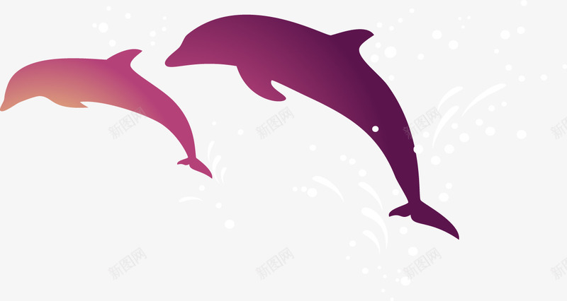跳跃的海豚png免抠素材_新图网 https://ixintu.com 海豚 跳跃