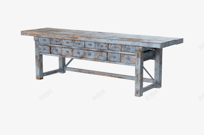 蓝棕色旧桌子png免抠素材_新图网 https://ixintu.com 旧桌子 木头 木头桌子 桌子 蓝棕色 蓝棕色旧桌子