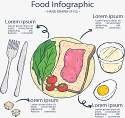 食物营养成分信息图表素材