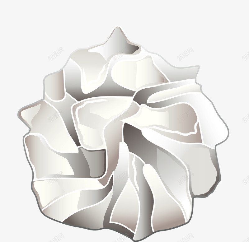 纸折的花png免抠素材_新图网 https://ixintu.com 卡通 折纸 白色 花朵